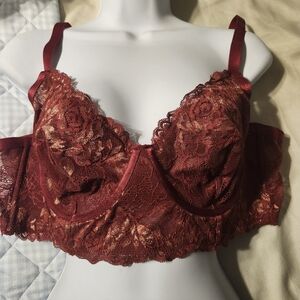 NWT.  Torrid Burgundy Lace Sexy Underwire Bralette